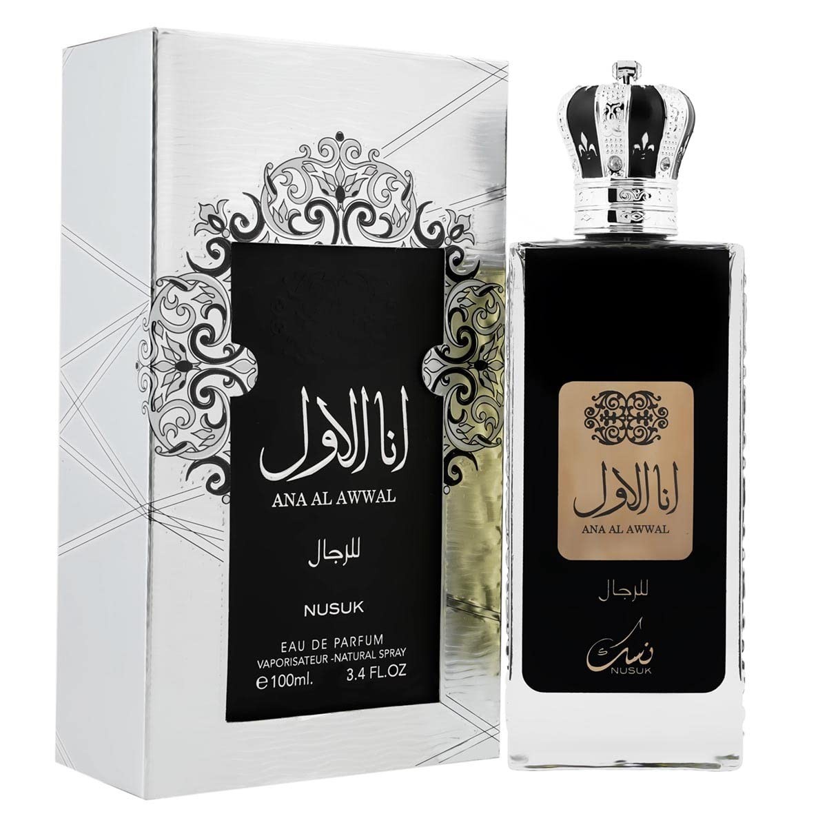 Nusuk Ana Al Awwal Eau De Parfum Spray 3.4 oz 100ml Men’s Oriental Woody Scent