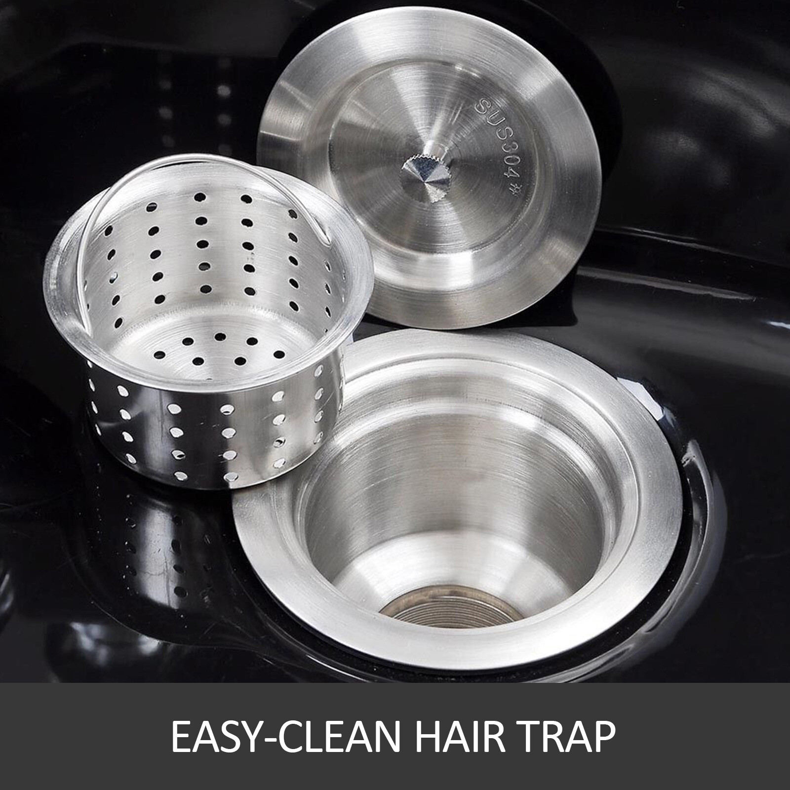 Black Square ABS Plastic Shampoo Bowl Salon Pool SPA Black Sink Hair Stylist