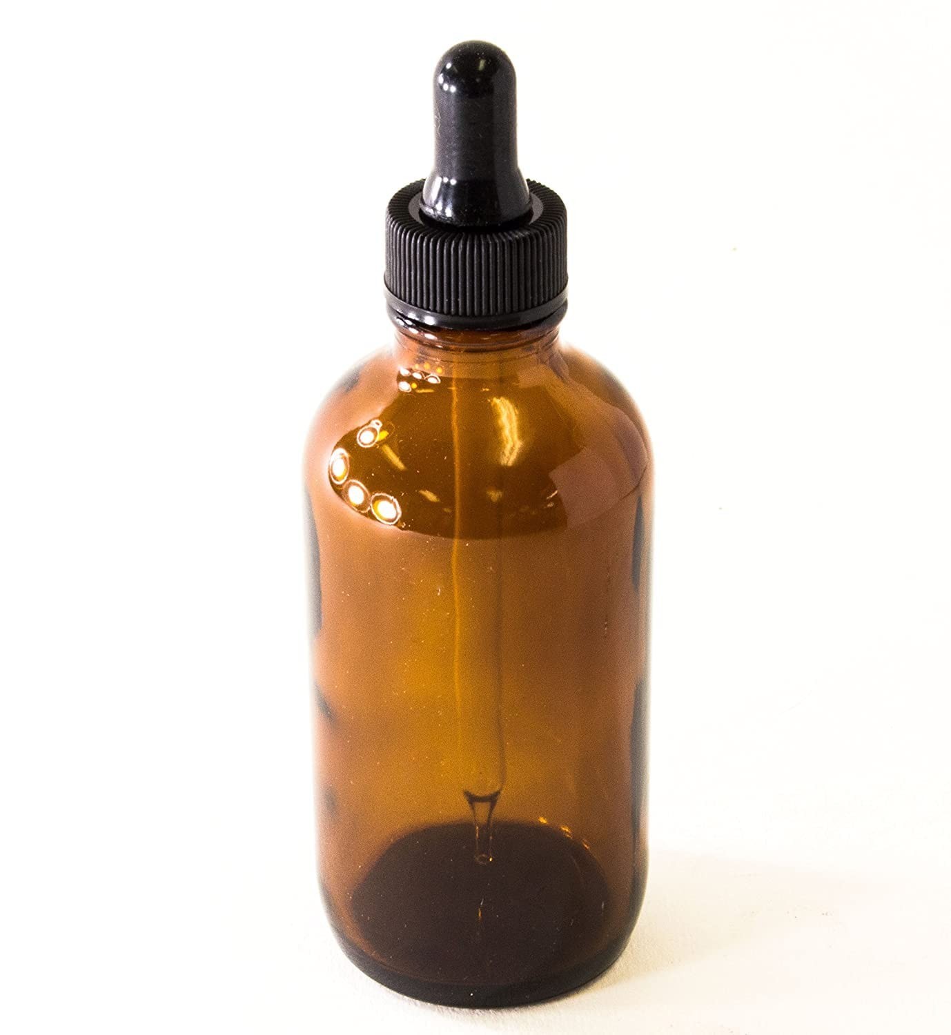 Amber Glass Bottles with Glass Droppers – 2 Each – 4 Oz Capacity