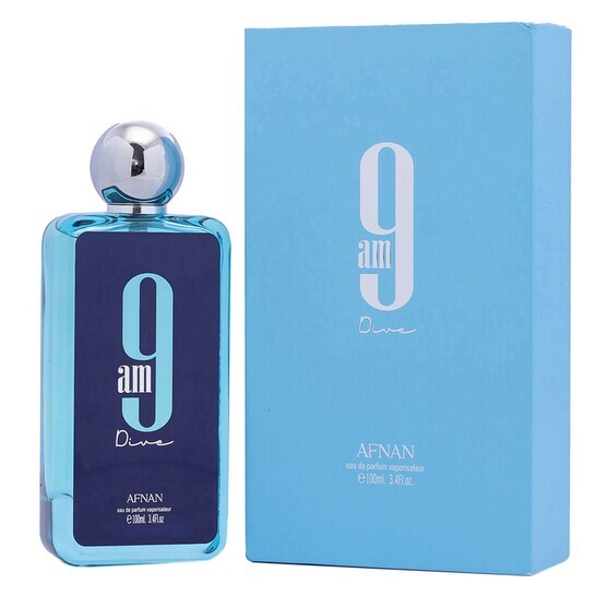 9 am Dive by Afnan 3.4 oz EDP Cologne Perfume Unisex New In Box