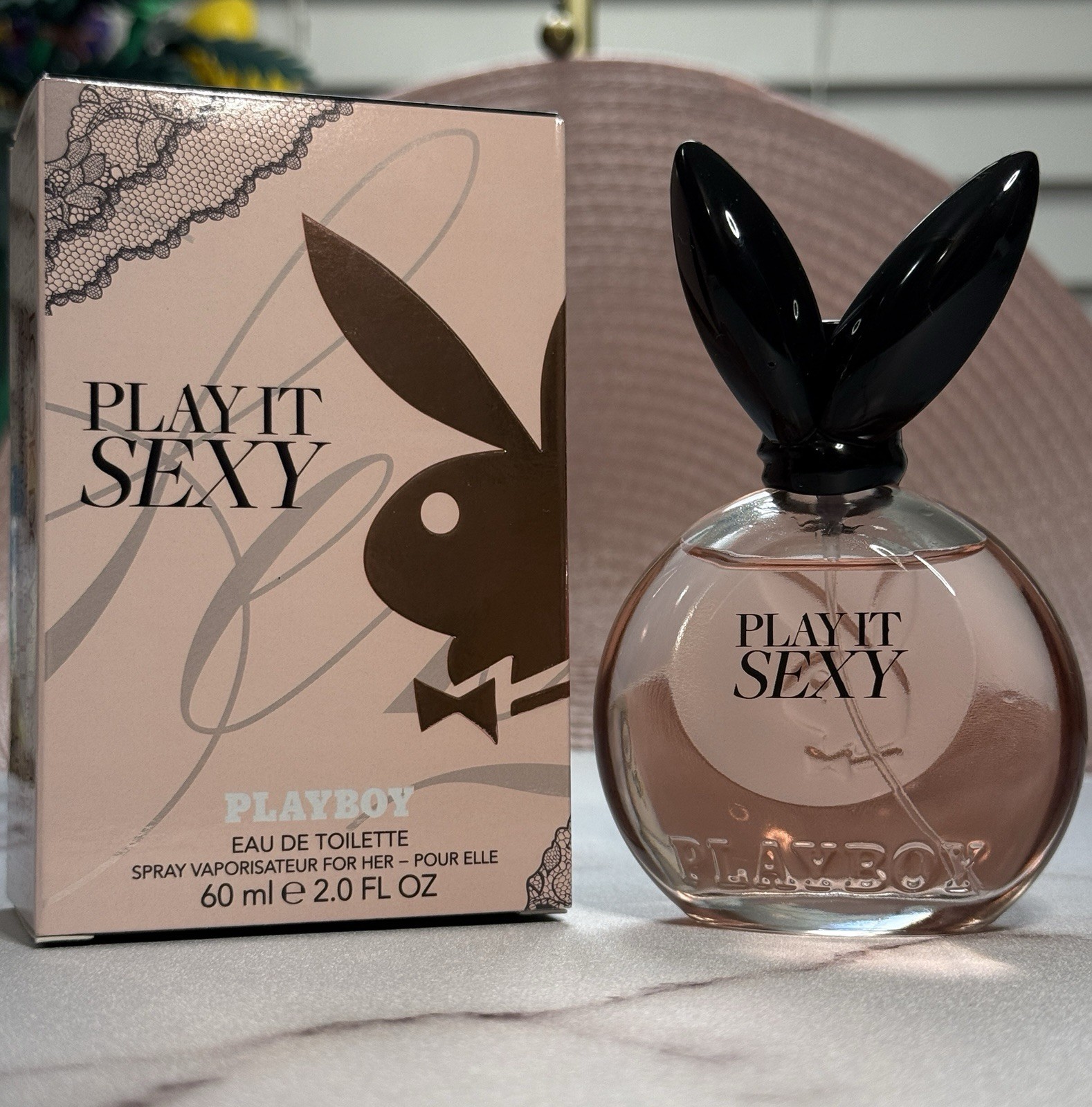 Play It Sexy Playboy EDT Perfume Spray 2 oz Women New in Tester BOX Sensual Pink