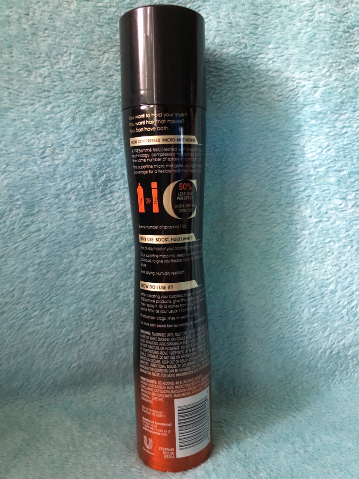 TRESemme Compressed Micro Mist Hair Spray Boost Hold Level 3 Invisible Hold