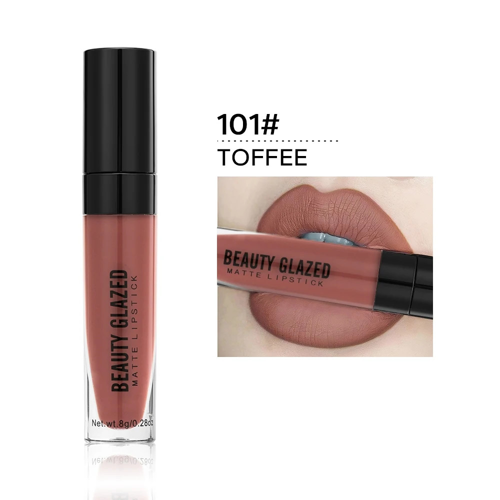 Beauty Glazed 20 Colors Matte Lipstick Waterproof Long Lasting Lip Tint