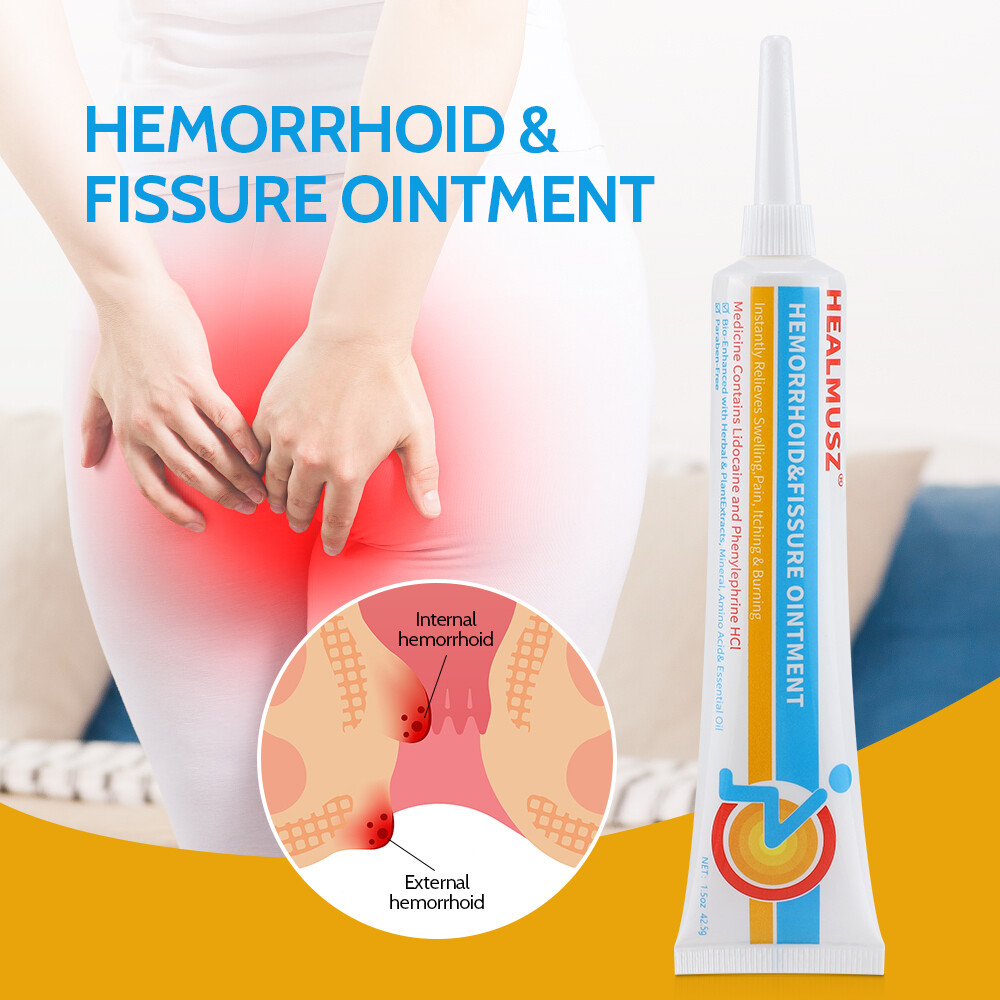 Hemorrhoids Remove Ointment Herbal Cream Relief Piles Pain Reduce Itching SALE