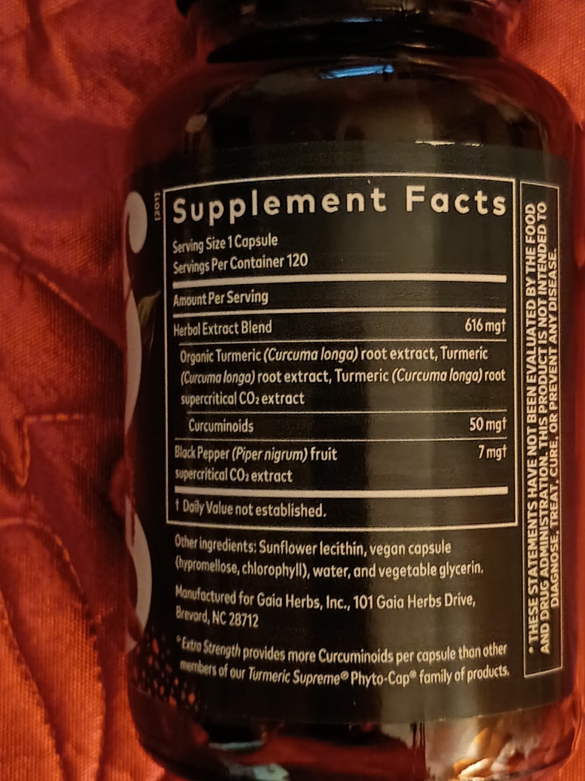 Gaia Turmeric Supreme Extra Strength, 120 Vegan Liquid Phyto-Caps Exp 10/27 🆕