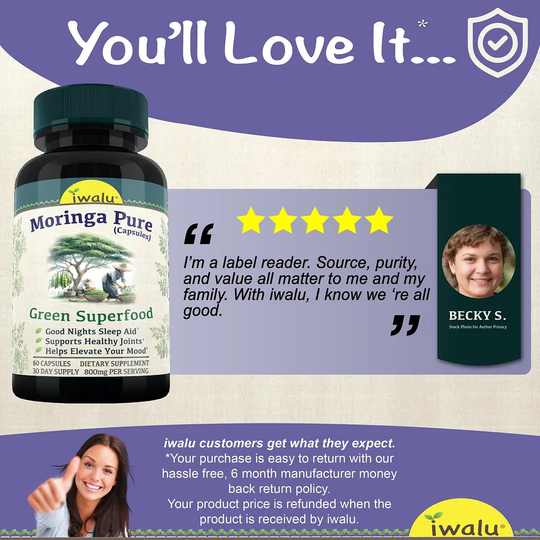 Moringa Oleifera Capsules | Best Supplement Capsule Pill Men Women FREE SHIP