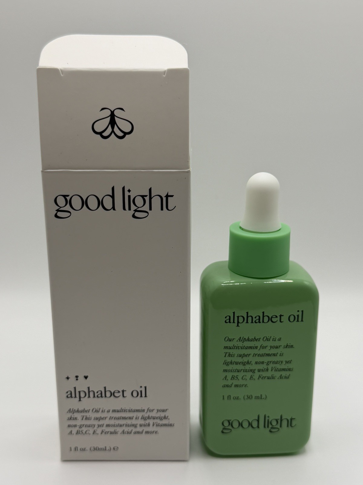 NEW good light Alphabet Oil Daily Use Face & Neck Moisturizing Oil 1 fl oz 30 mL