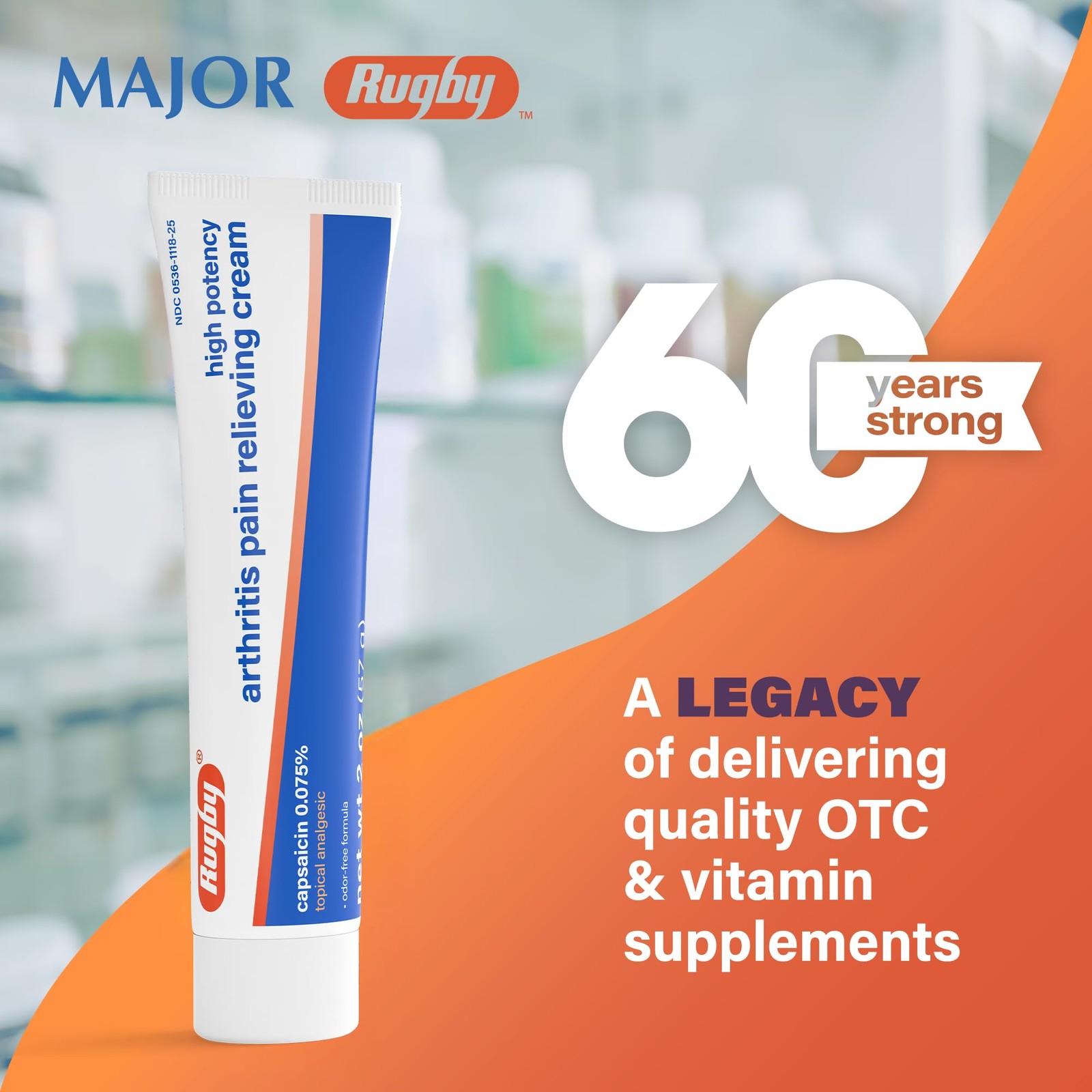 Rugby Laboratories Rugby High Potency Capsaicin 0.075 Cream – Pain Relief Cream