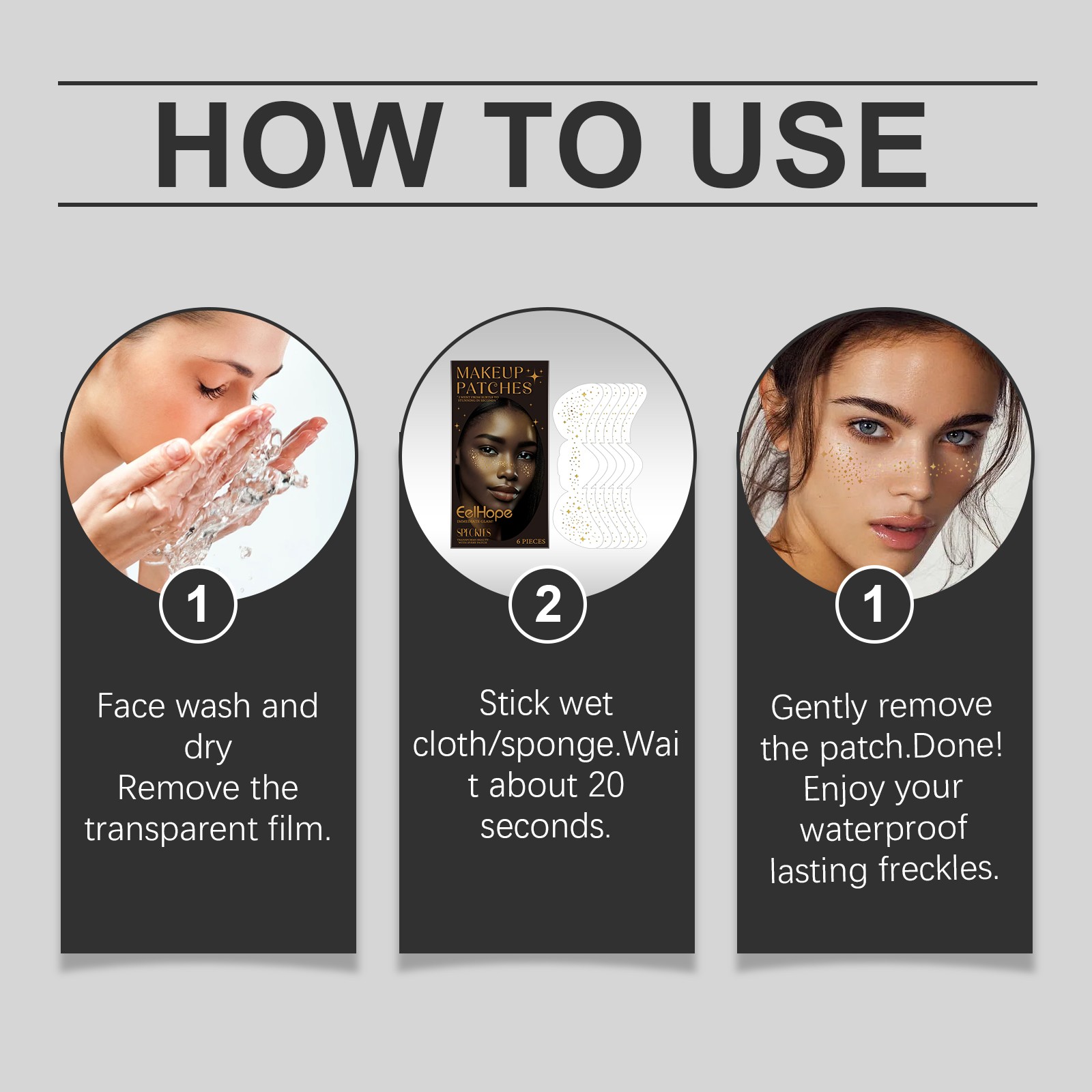 Freckle Tattoo Stickers Waterproof Temporary Party Makeup Face Cheeks
