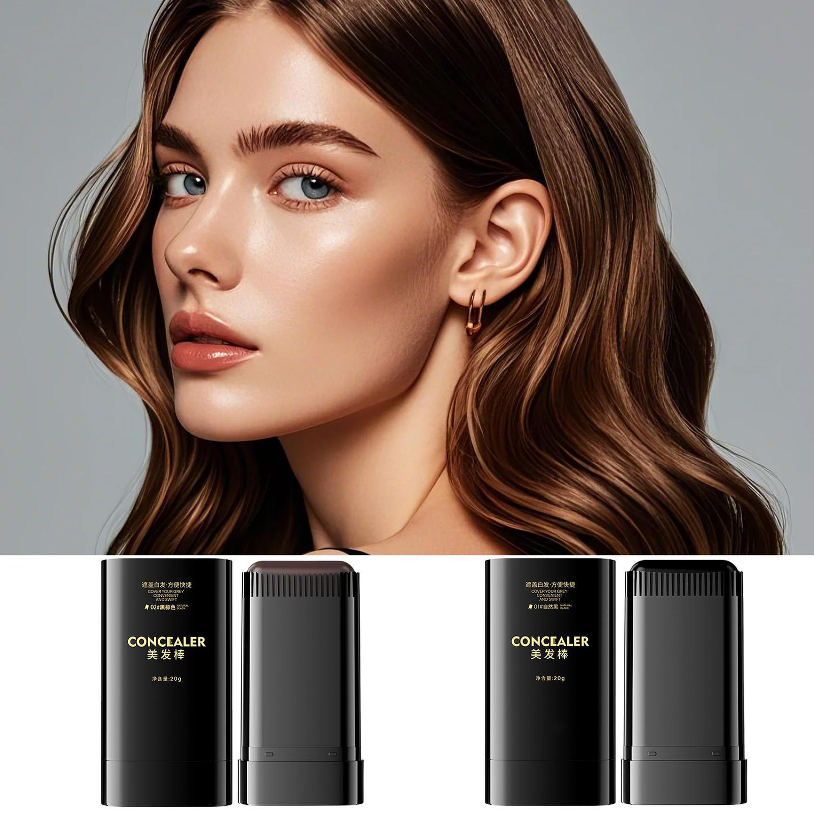 1Pc Hair Color Stick Sweat-Proof Color For Gray Coverage Instantly Fuller