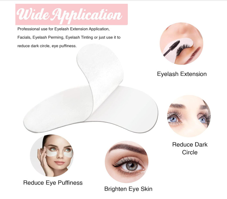 100 Pairs Under Eye Gel Pads Patches Lash Extension Supplies Collagen Lint Free