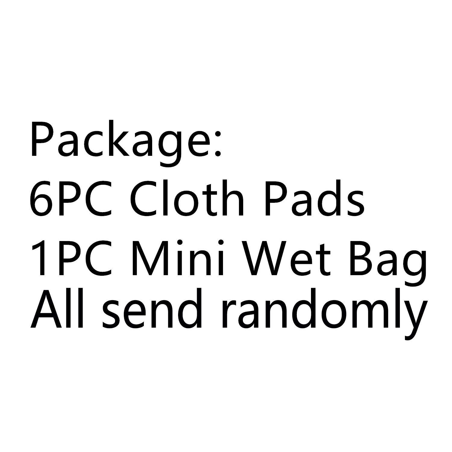 7pcs/Set Reusable Menstrual Pads Including 1pc Mini Wet Bag +6pcs Bamboo Char…