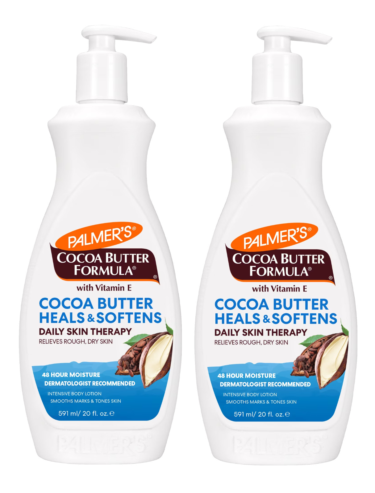 Palmer’s Cocoa Butter Formula Daily Skin Therapy Lotion 20 fl oz – 2‑Pack