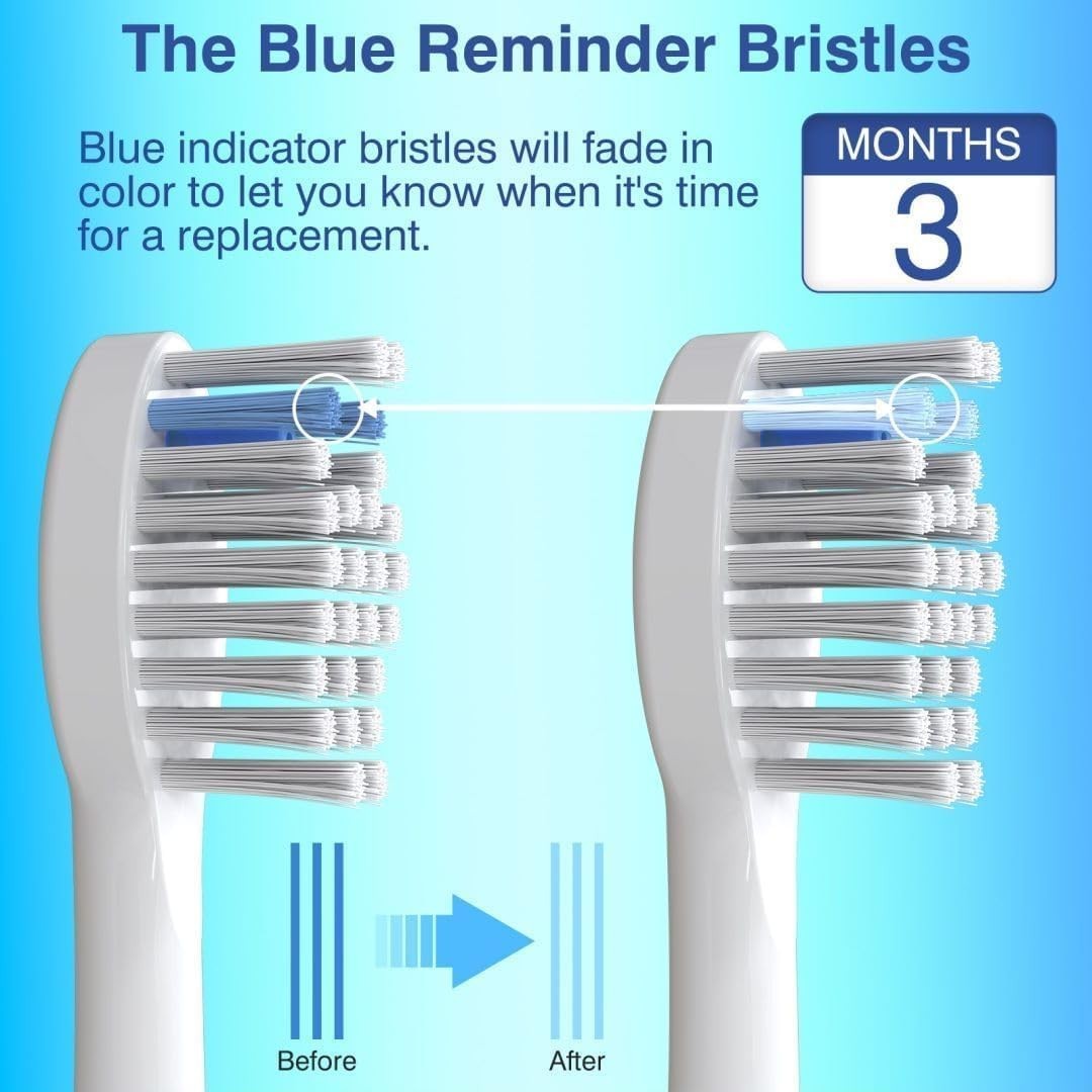 Replacement Brush Heads for Waterpik Sonic-Fusion 2.0 Flossing Toothbrush Heads
