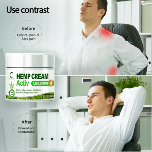 Hemp Pain Relief Cream Fast Natural Pain Relief for Joint Muscle Back Neck Pain