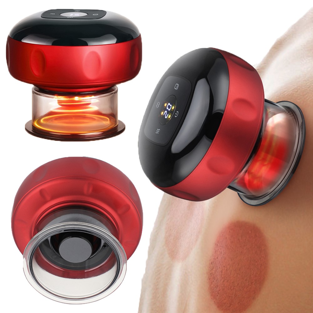 Electric Cupping Therapy Set with Red Light Smart Cupping Gua Sha Massage Device
