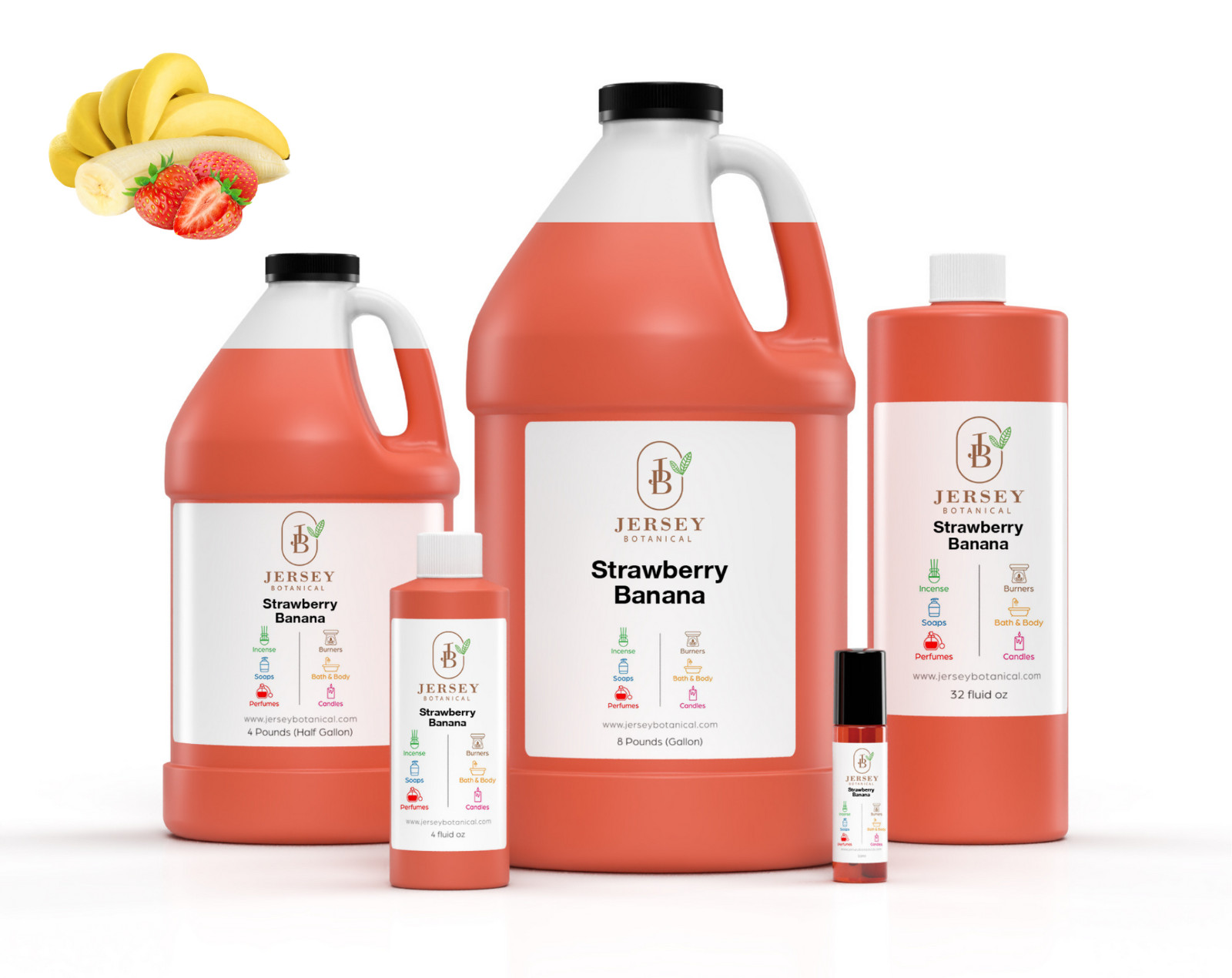 Strawberry Banana Fragrance Oil For Candle, Soap Making Incense Pure Grade 100%