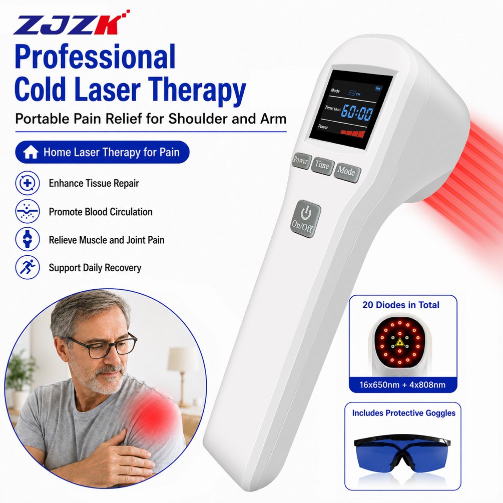 Portable Cold Laser Therapy 880mW for Neck Shoulder Back Muscle Pain Relief Home