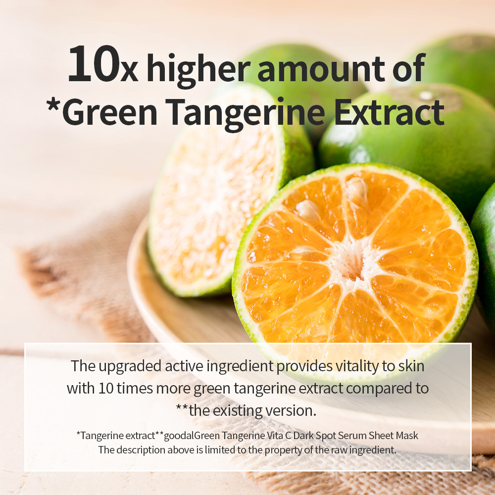 [GOODAL] Green Tangerine Vita-C Dark Spot Care Serum Sheet Mask + Store Gift