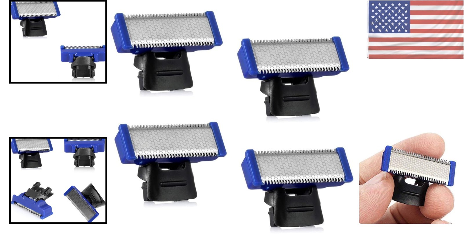 High-Performance Rotary Shaver Replacement Head Pack of 4 – Skin-Friendly Design