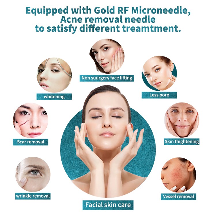 2in1 RF Micro-n-eedle Machine Cold Hammer Anti Scars Spot Wrinkle Removal Beauty