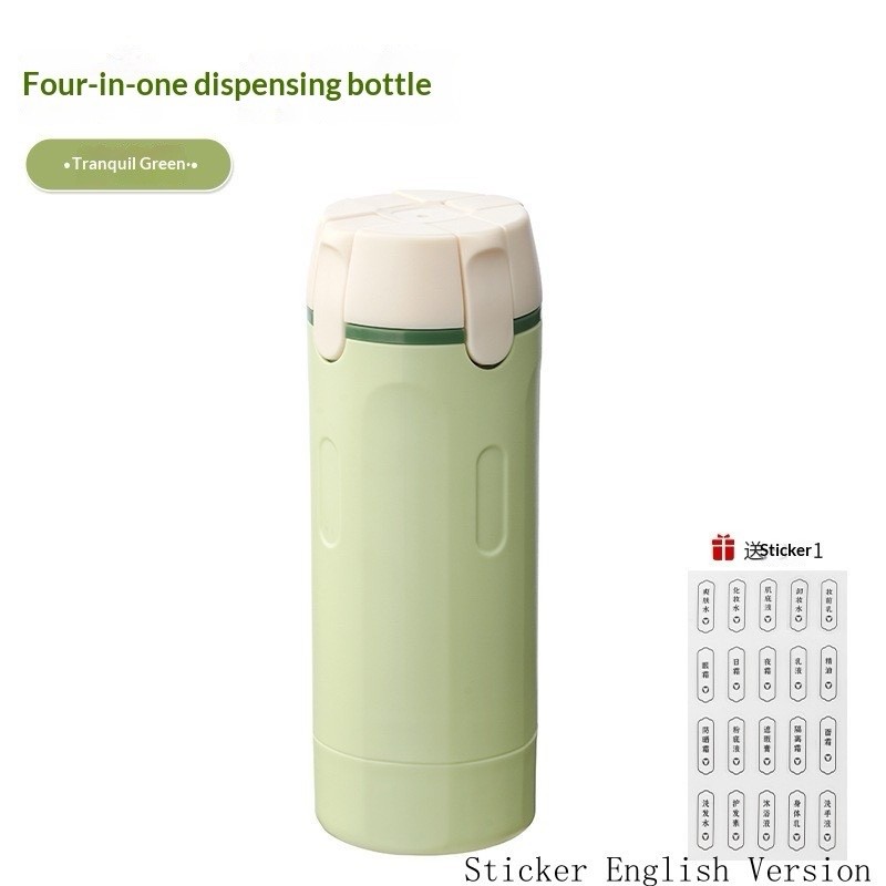 4 in 1 Travel Bottles Dispenser TSA Approved Refillable Toiletry Container Leakp