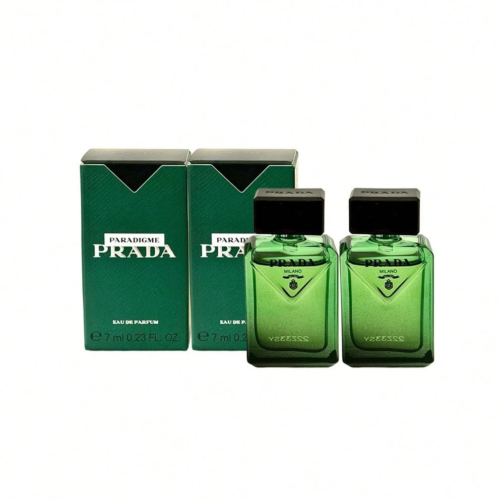 LOT OF 2 Prada Paradigme Eau De Parfum With Bergamot For Men 7ml/0.23 Fl Oz