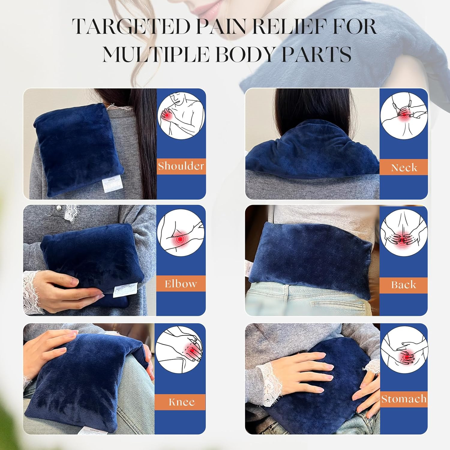 Microwavable Heating Pad with Washable Cover 13X7 Inch Flaxseed Microwave Hot Pa