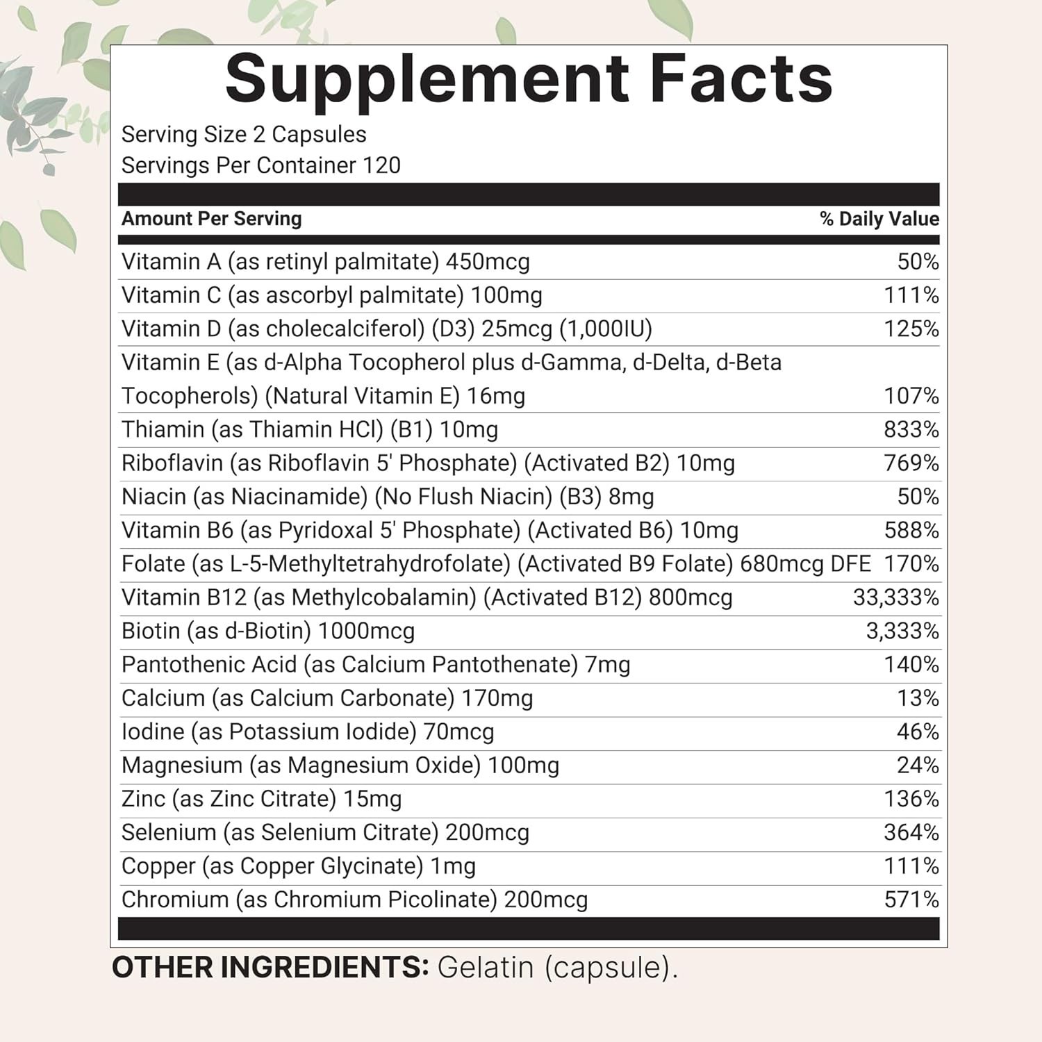 Pure Methylated Multivitamin, 240 Capsules | 11-In-1 Formula with Vitamins C, D,