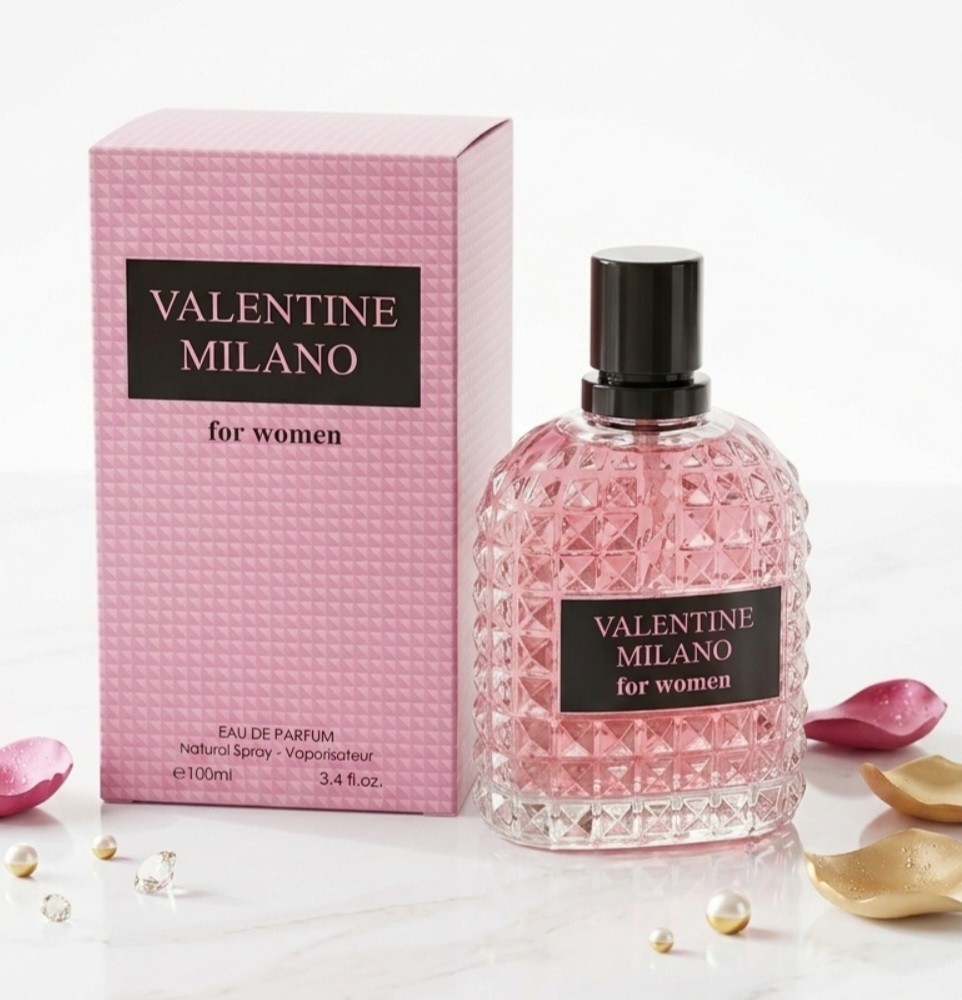 Valentine Milano Eau de Parfum Spray for Women, Regular Size 3.4 fl oz