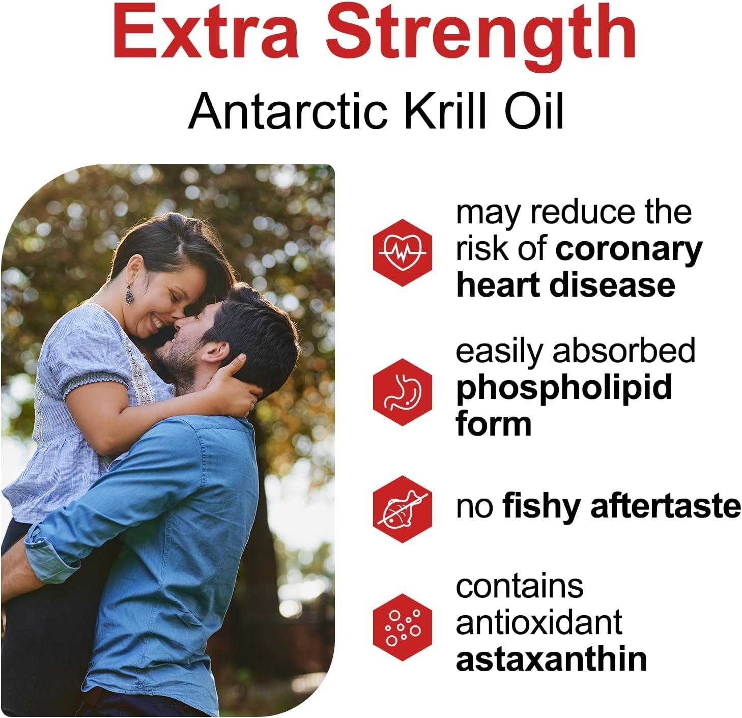 500mg Phospholipid-Bound Krill Oil with Astaxanthin – No Fishy Taste Softgels