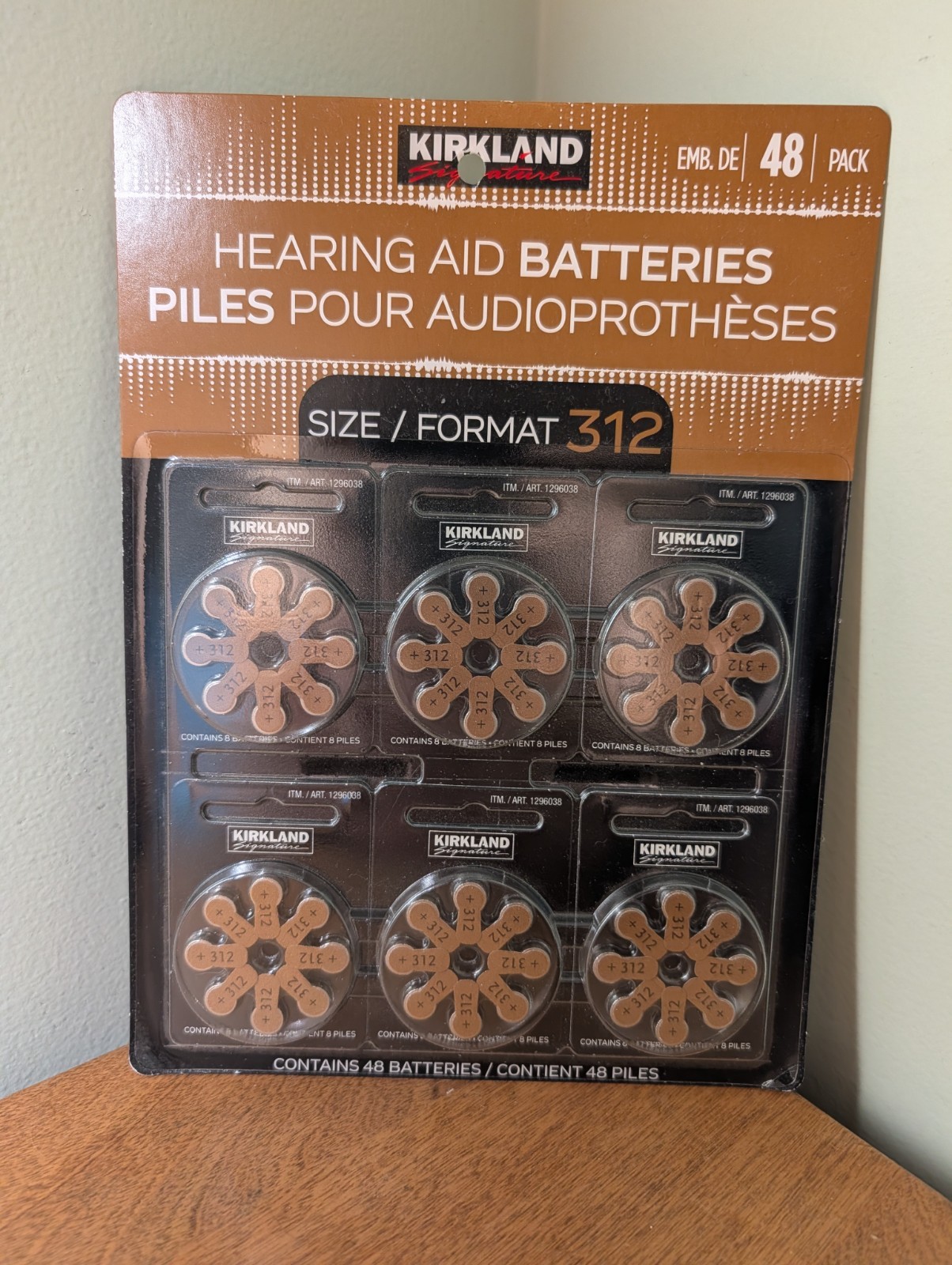 Kirkland Hearing Aid Batteries 312 NEW 48-Pack Made in Germany Exp 2028-01