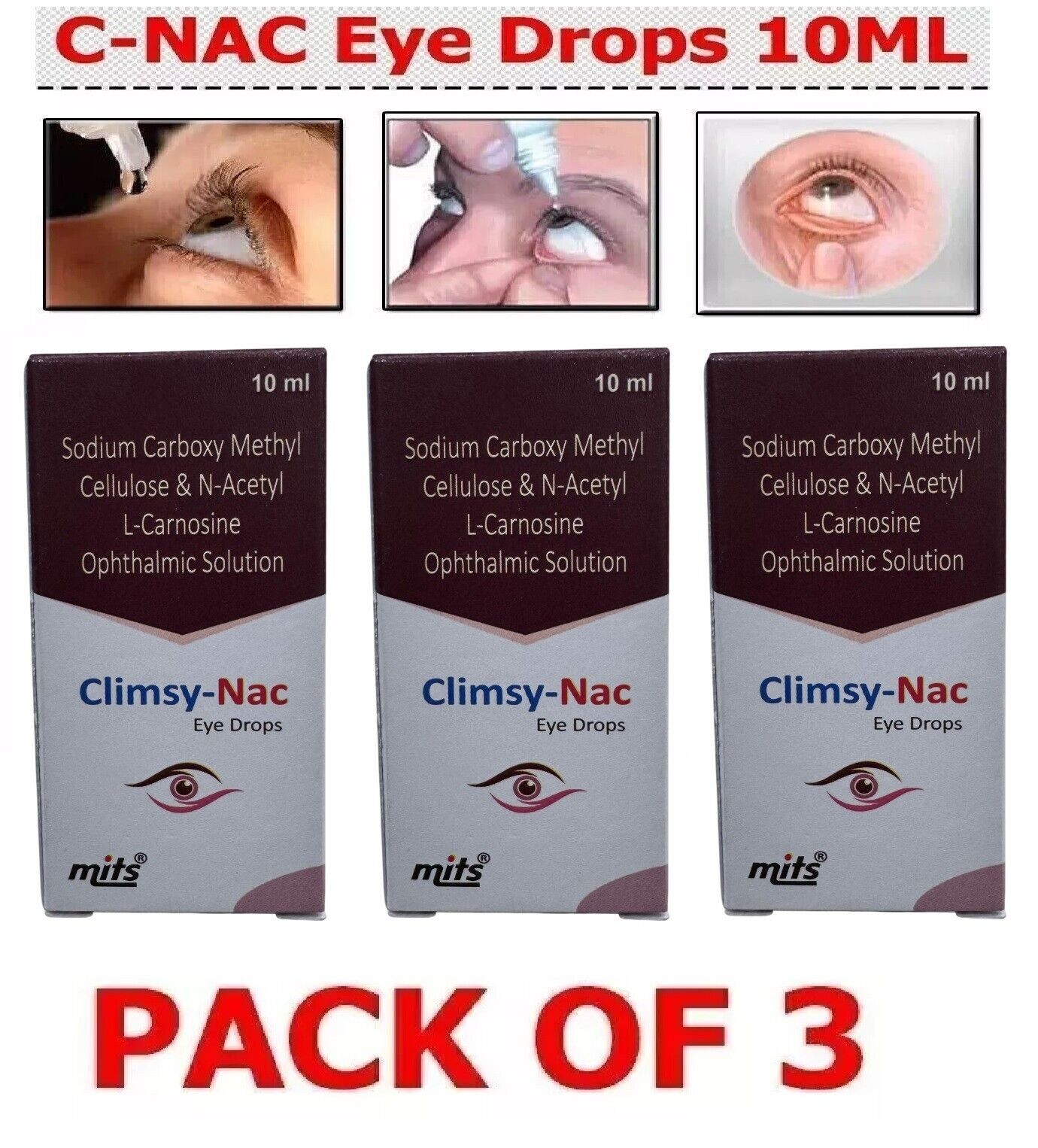 Climsy NAC Eye Drops 10ml ( Pack Of 3 )