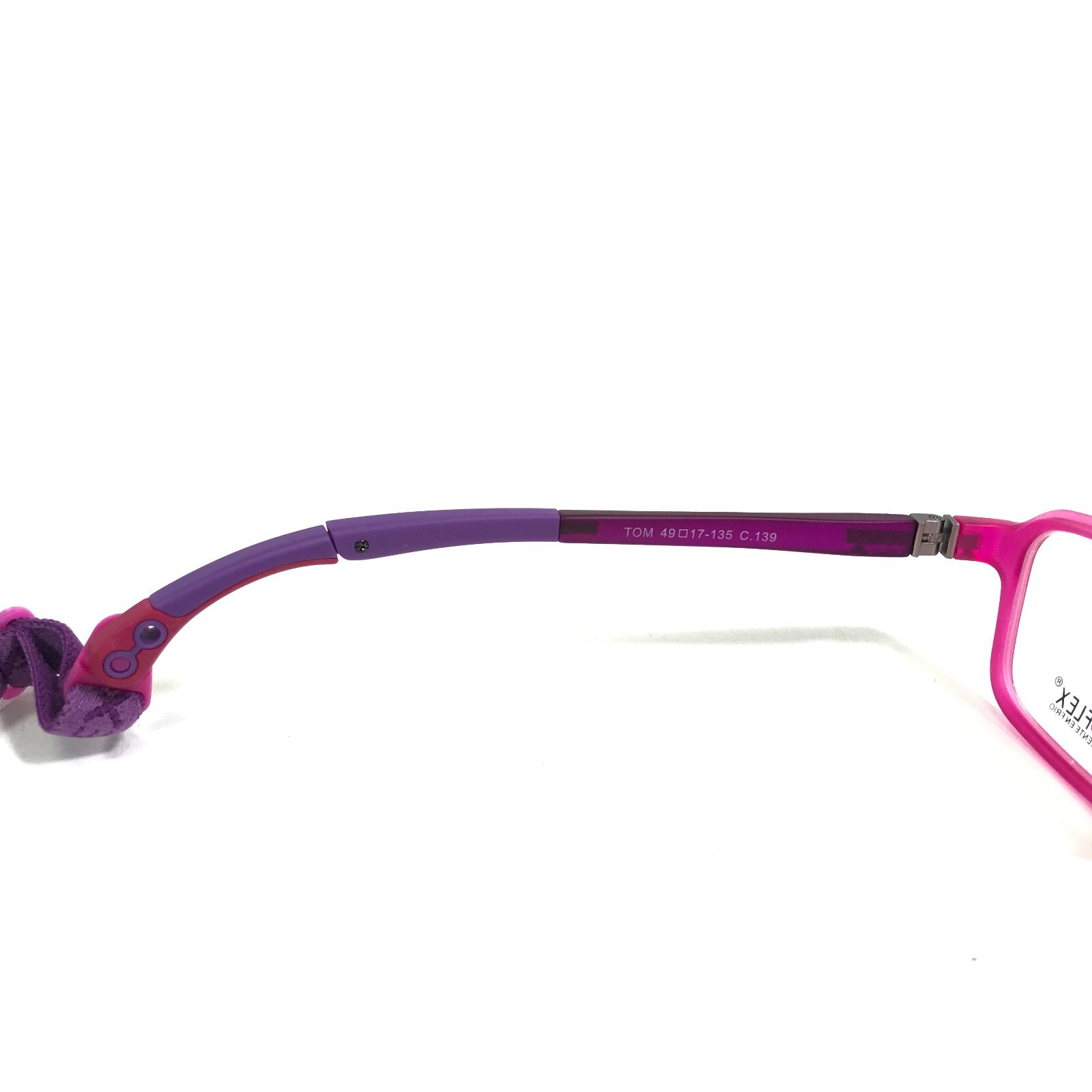 Miraflex Kids Eyeglasses Frames TOM C.139 Purple Pink Rectangular 49-17-135