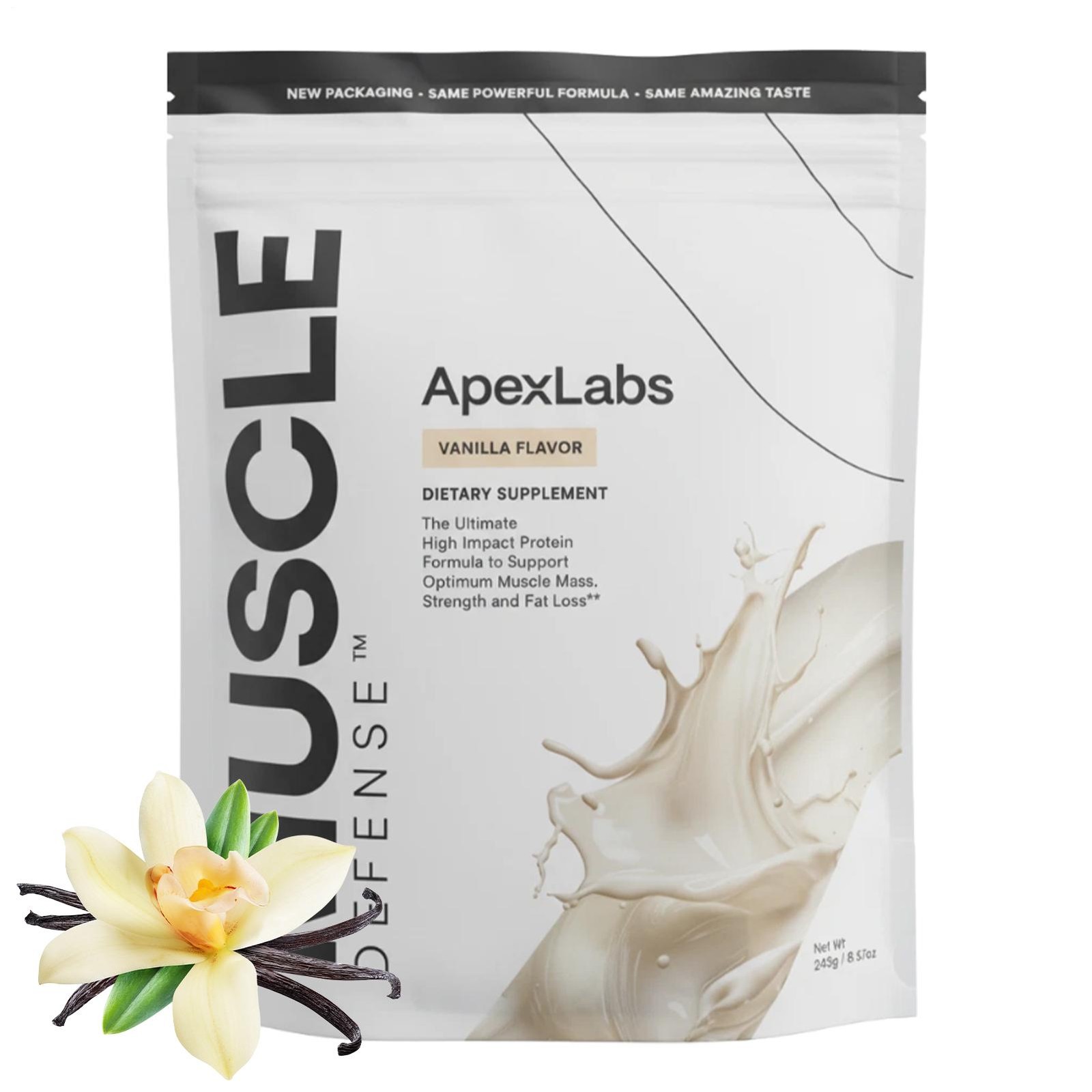 APEX LABS MUSCLE DEFENSE VANILLA FLAVOR – 8.57 OZ – NEW