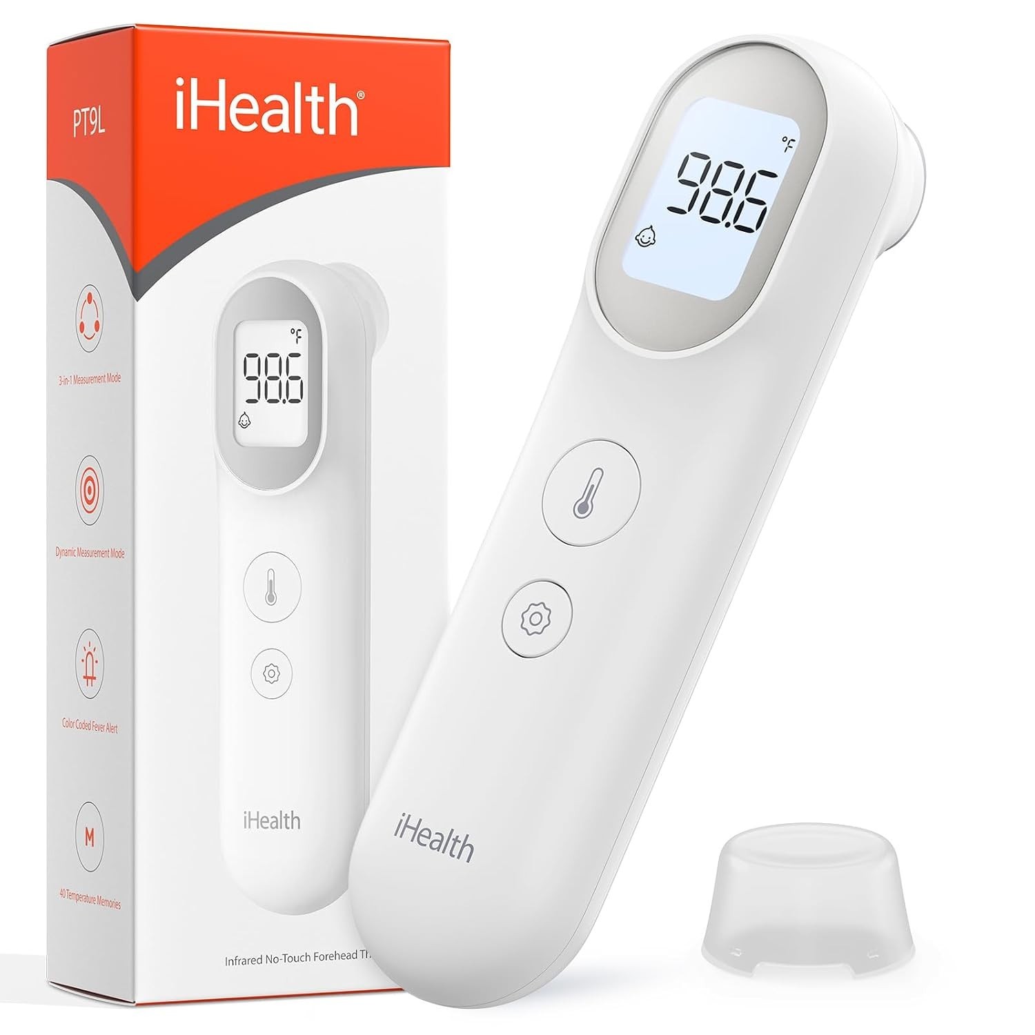 Infrared Digital Thermometer PT9L White 3-in-1 Forehead Object Baby Adult Fever