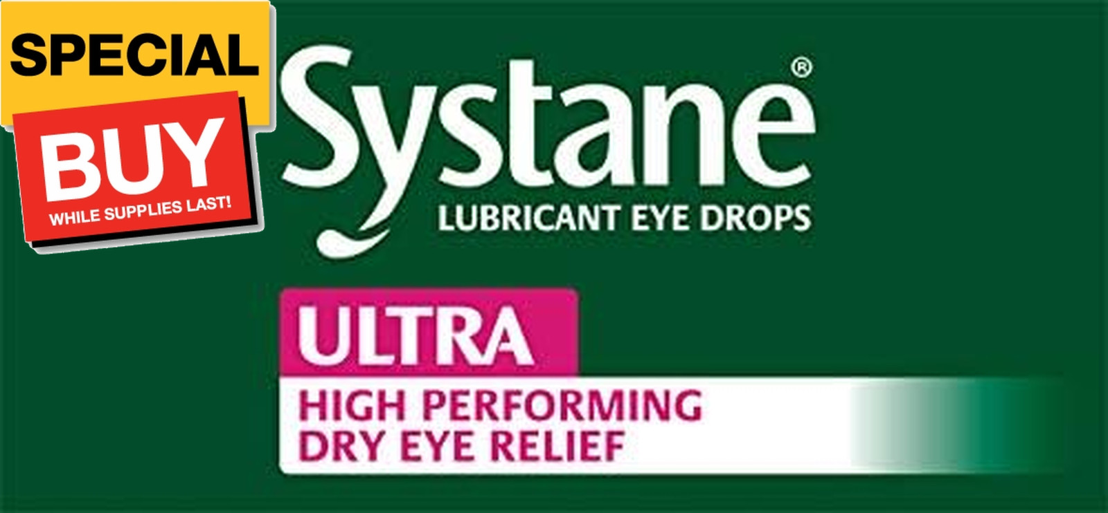 Ultra Lubricant Eye Drops, Artificial Tears for Dry Eye, Twin Pack, 10-mL Each