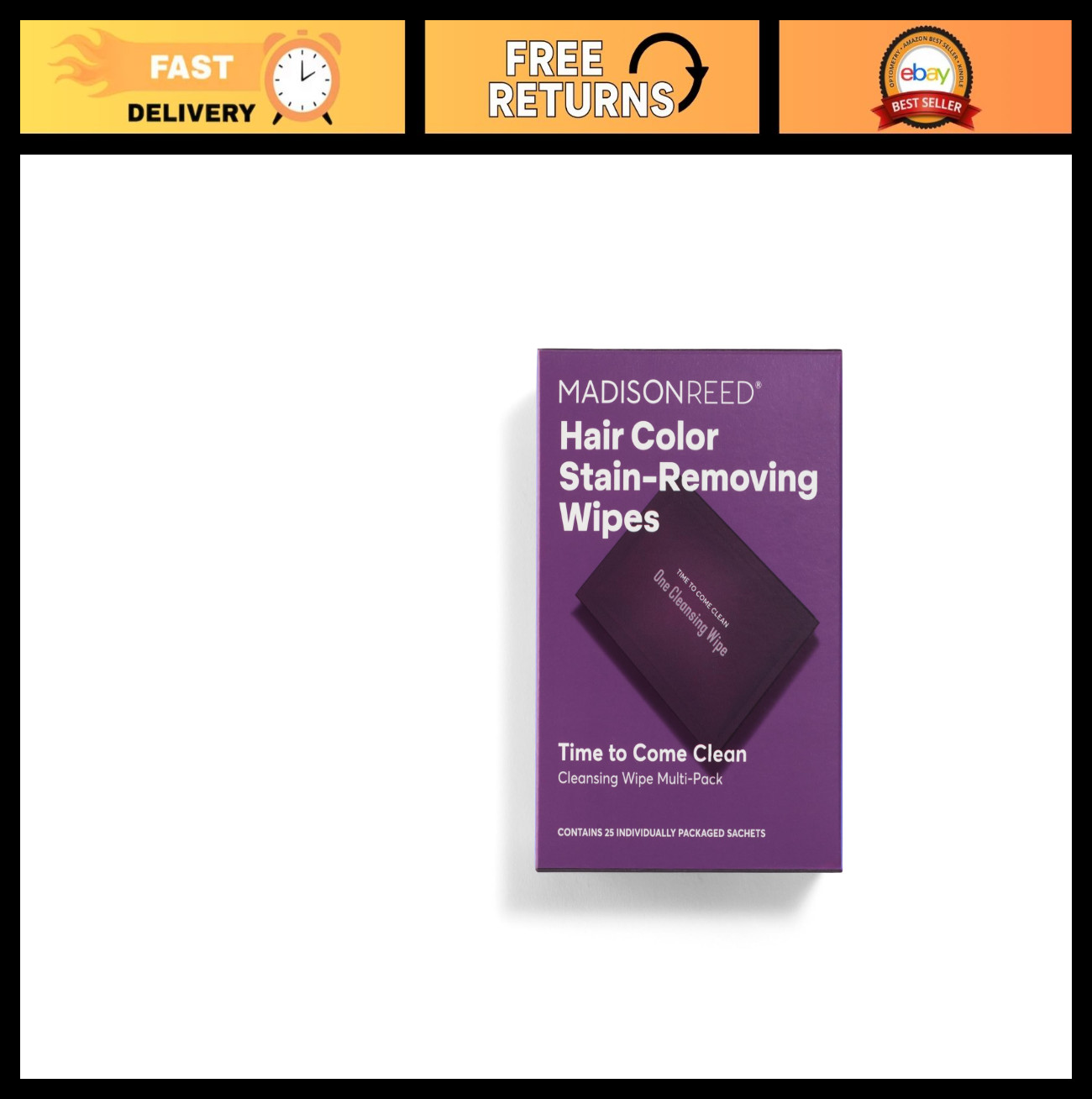Hair Color Cleansing Wipes – 25 Count Multi-Pack, Gentle Dye Remover, Alcohol-Fr