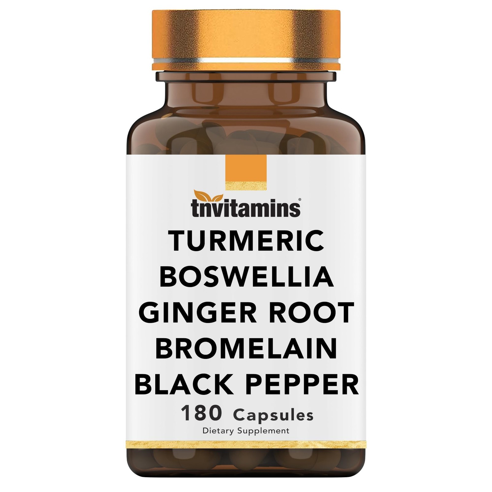 tnvitamins Turmeric & Boswellia Complex (180 Capsules) 180 Count (Pack of 1)