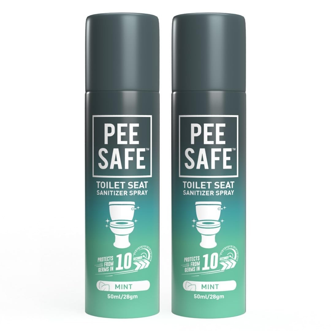 Pee Safe Toilet Seat Sanitizer Spray 50ml – Mint Pack Of 2 Reduces UTI & Other