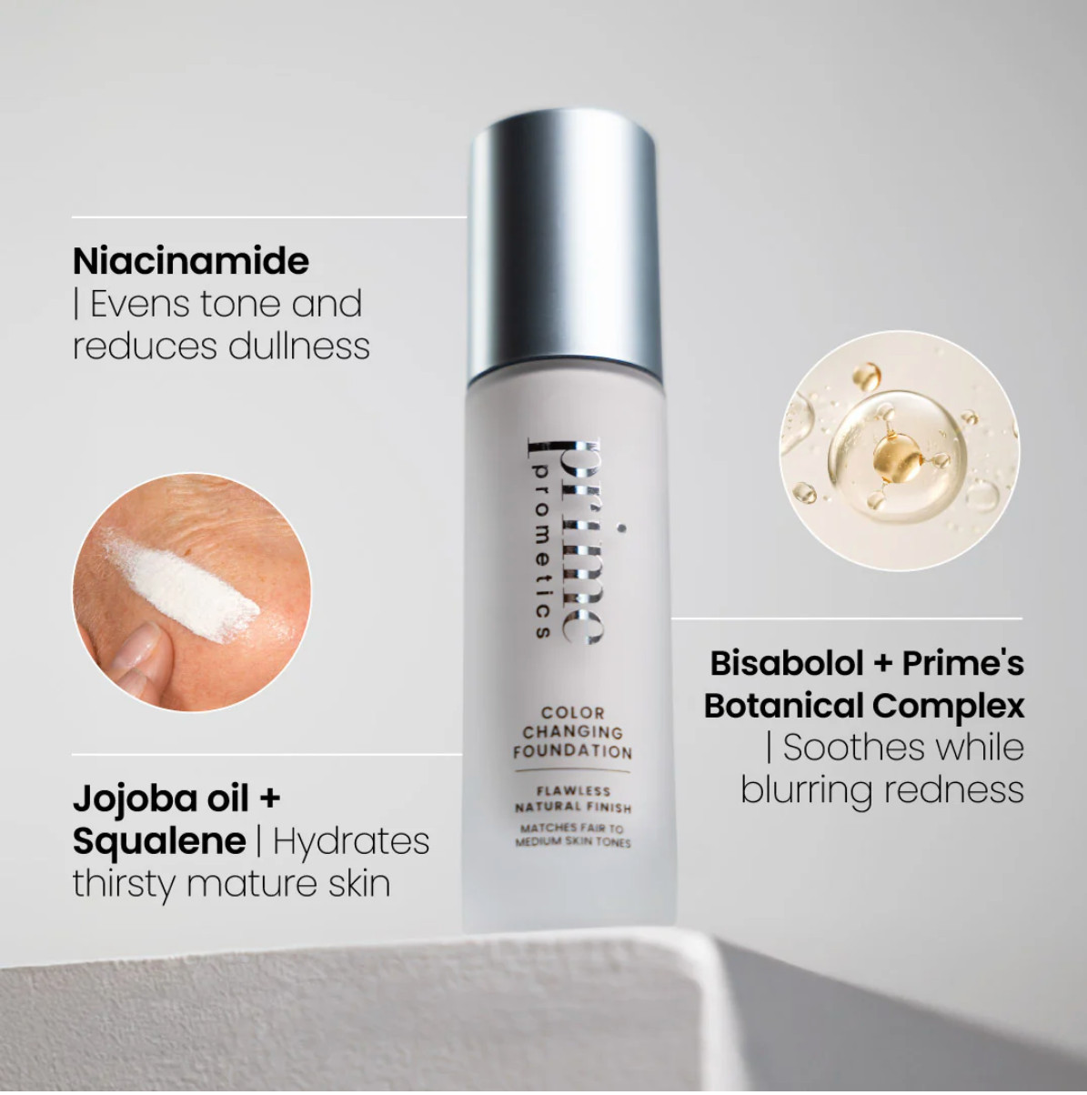 Prime Prometics PrimeSkin Color Changing Foundation 1 fl oz 30 ml