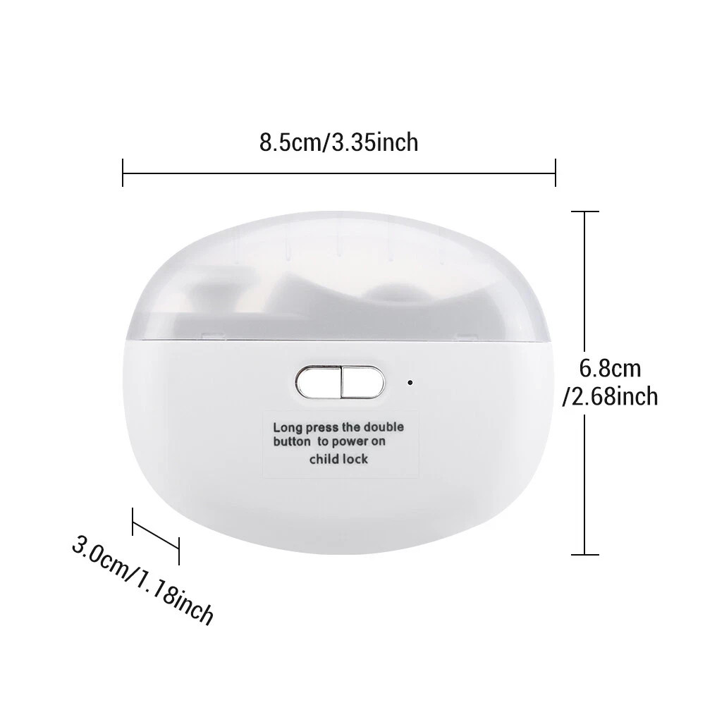 Electric Nail Grinder Automatic LED Light Trimmer Toe Cutter USB Rechargeable