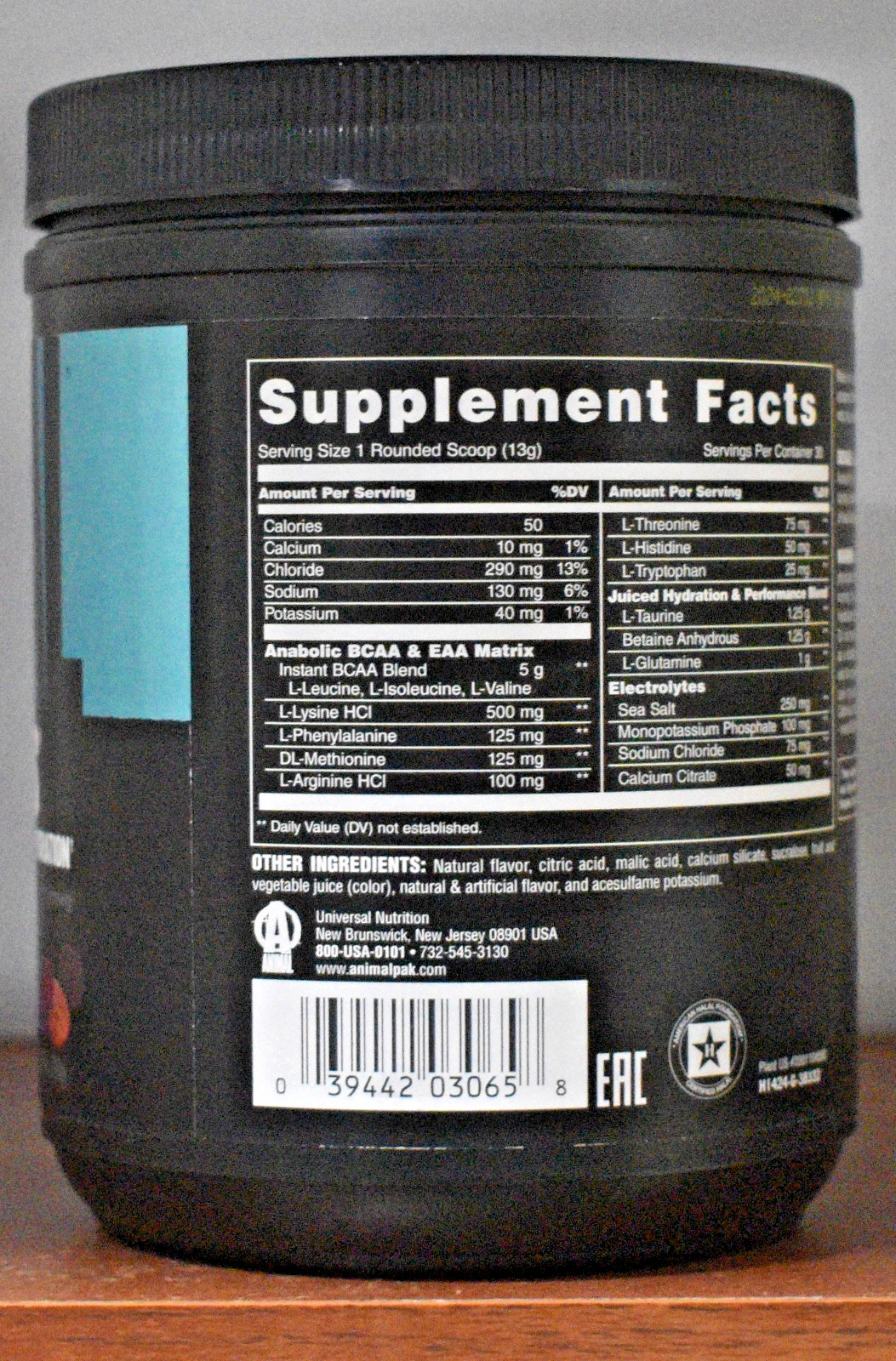 Universal Nutrition Animal Juiced Aminos Grape Juiced 14.3oz (405g) Hydration
