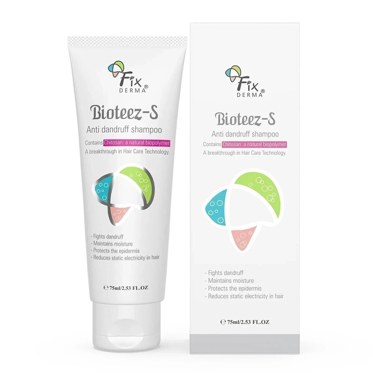 Fixderma Bioteez-S, Anti Dandruff Shampoo, Flaky Scalp Condition | 75 ML