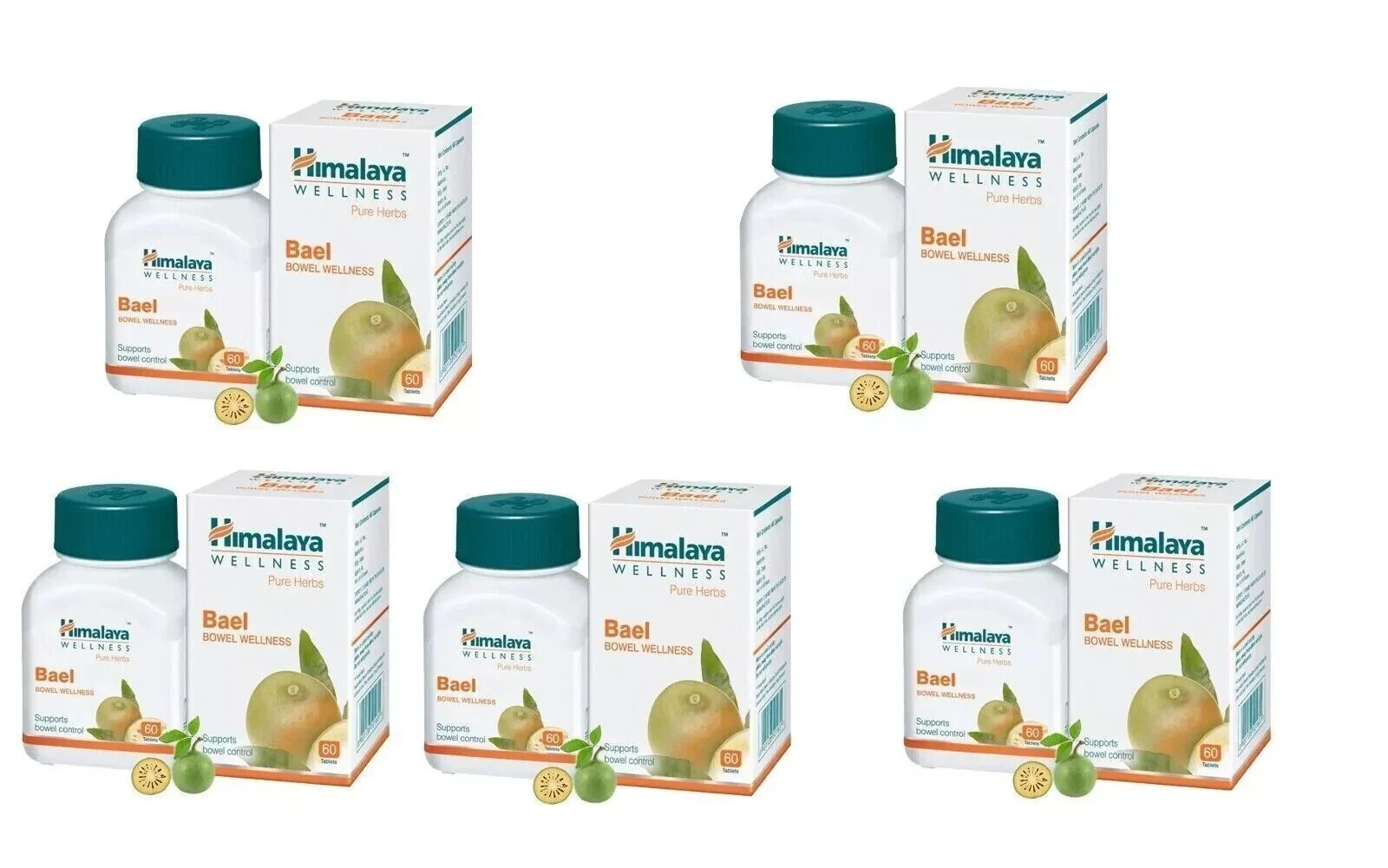 Himalaya Bael Tablets | Digestive Health Support | Pack of 5 | Exp 12/2025 |