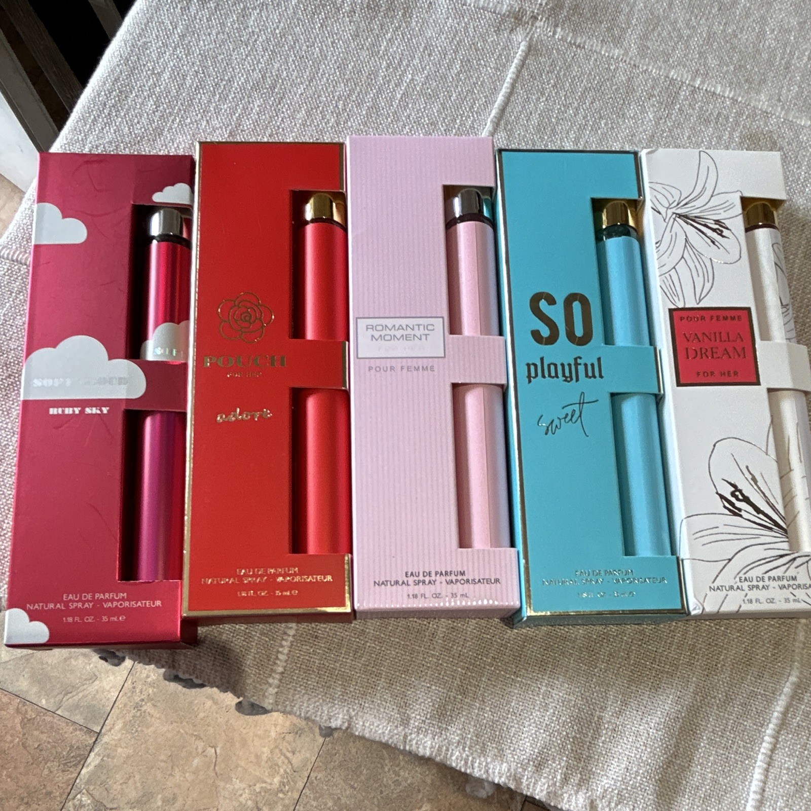 coloré Eau de Parfum Spray Purse Set of 5 Assorted Scents 0.8 fl oz