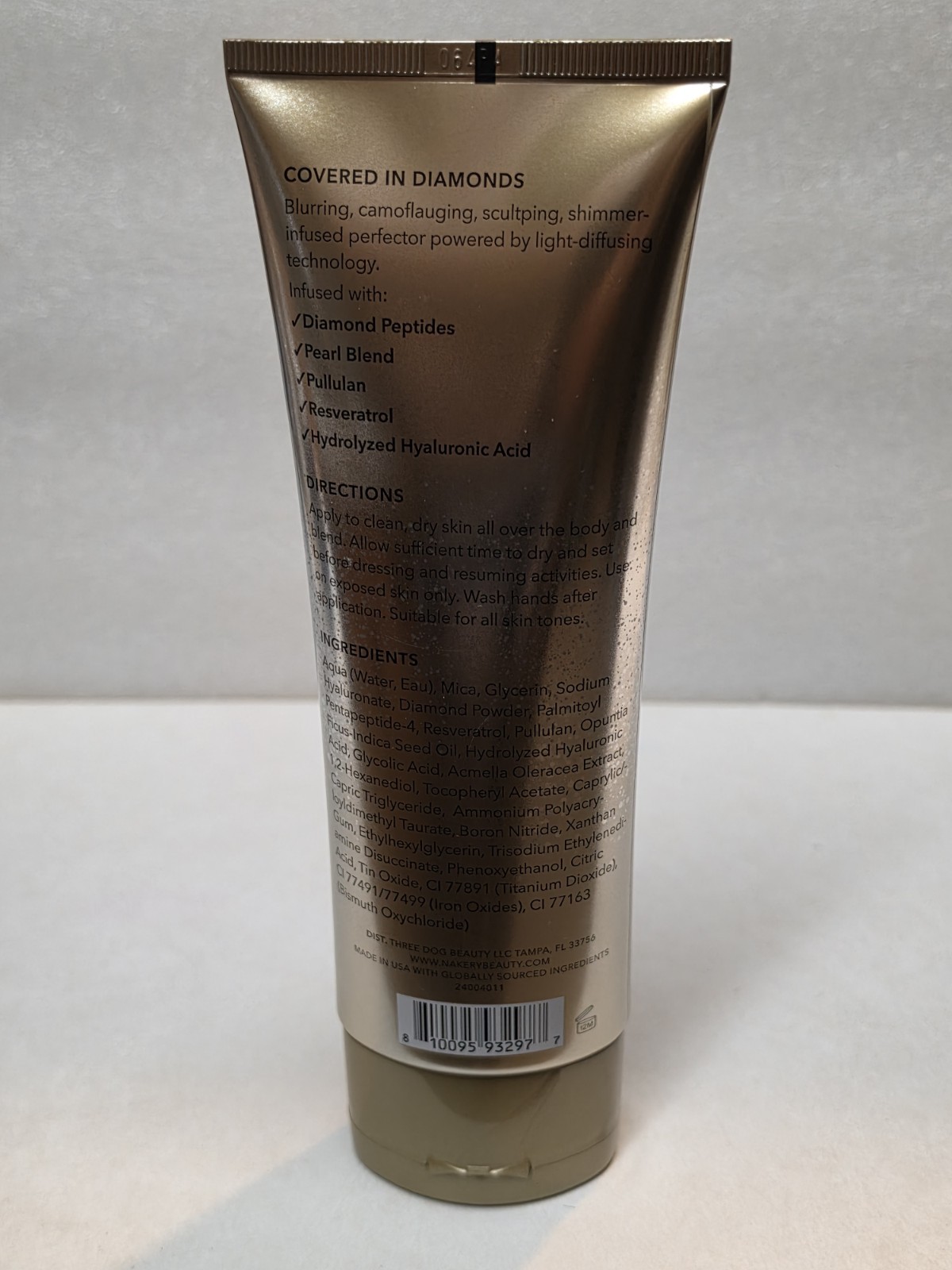 Nakery Beauty Diamond Glow Blur Perfector w/ Diamond Peptides & Pearls~6.76oz