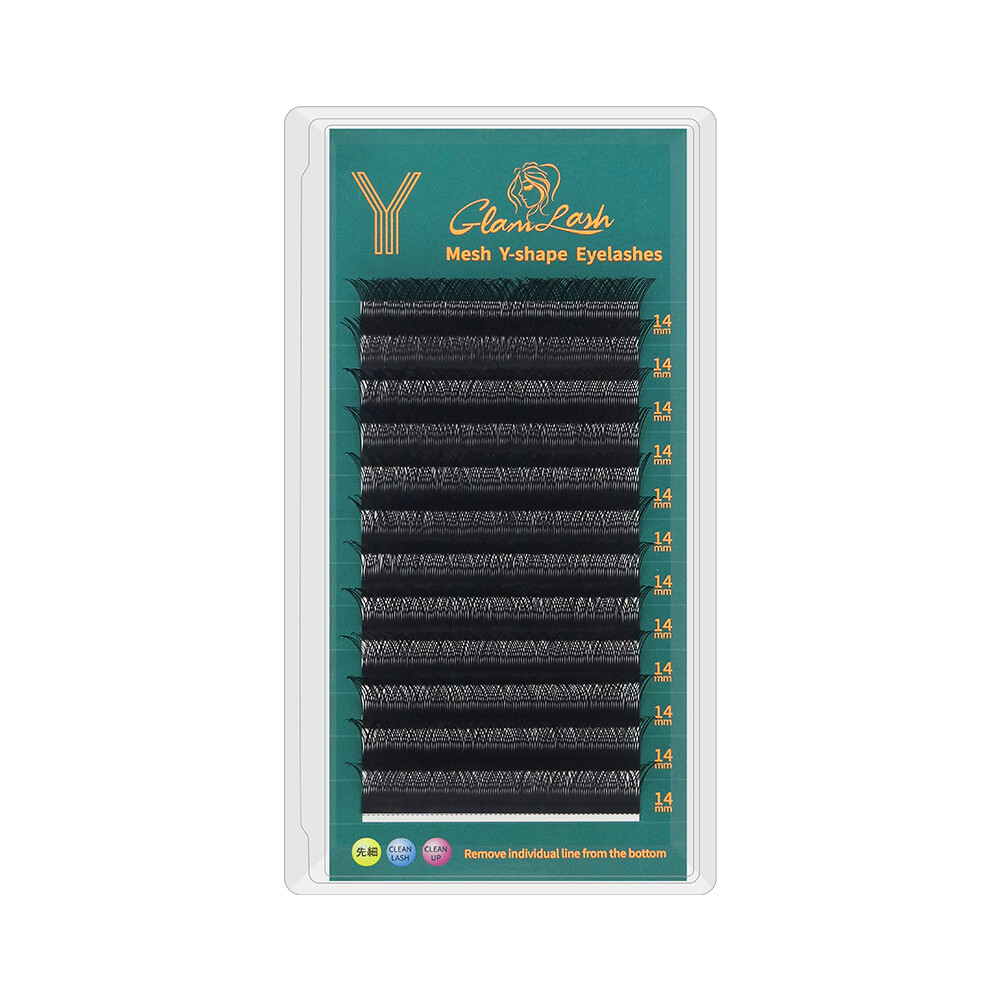 GLAMLASH Colored Bloom Lashes YY Shape Eyelash Extensions 0.07 C/D Naturals Soft