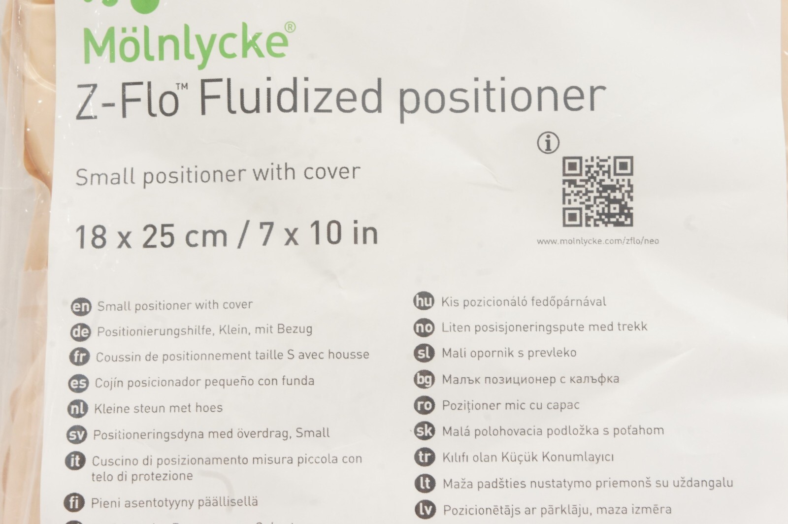 Molnlycke Z Flo Fluidized Positioner w/ Cover Small 7 x 10″, 1400227, New Sealed