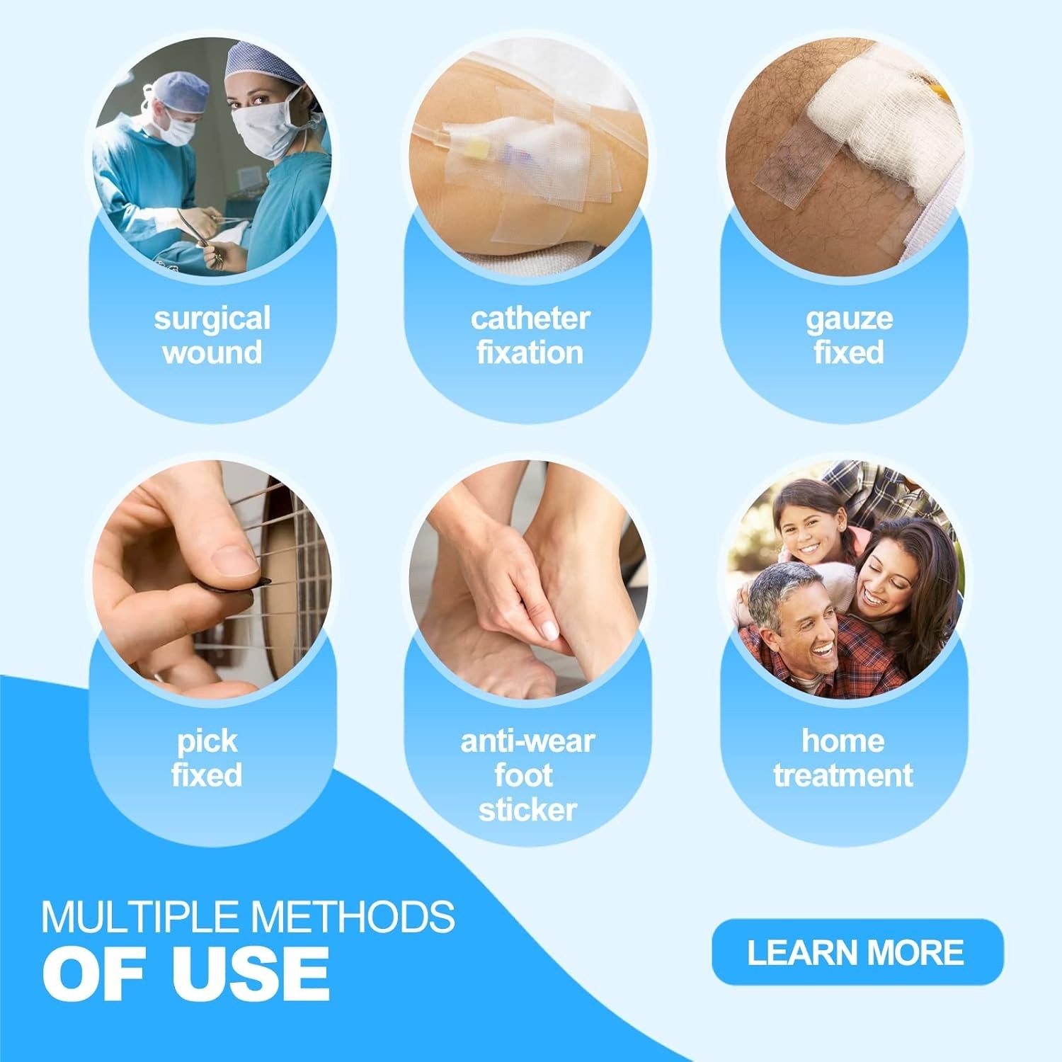 OKPore Transparent Medical Tape – Pack of 4, Hypoallergenic, Waterproof & Bre…